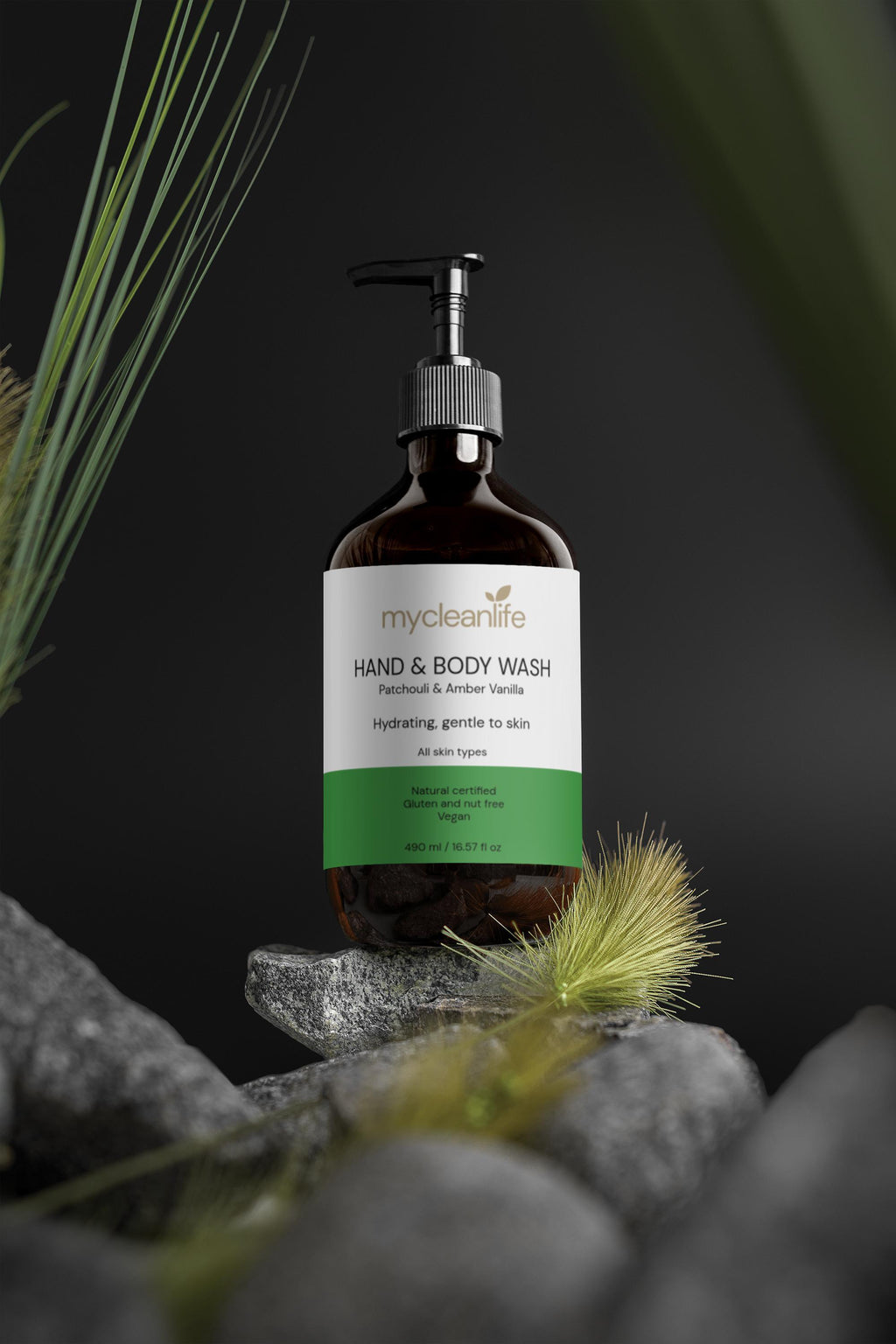 Hand & Body Wash, Patchouli & Amber Vanilla
